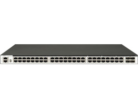 48 個(gè) 1GE Base-T 端口，4 個(gè) 10GE SFP+端口，三層以太網(wǎng)交換機(jī)